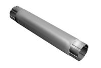 Труба соединительная круглая 1м GL PU 125/90 мм ме (RAL 9003)